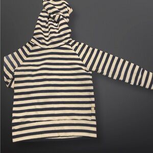 Striped Navy and White Kids Hoodie